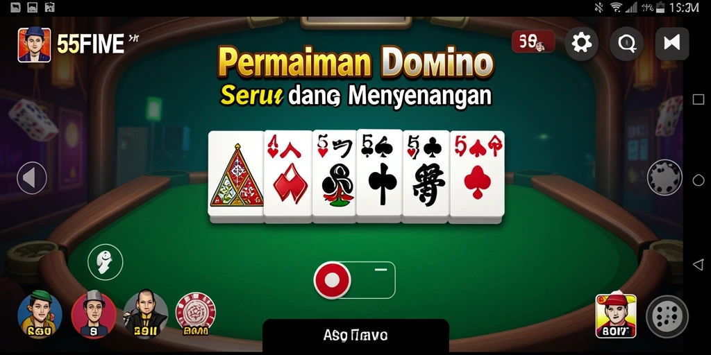 Screenshot menunjukkan gameplay seru 55FIVE dengan desain menawan.