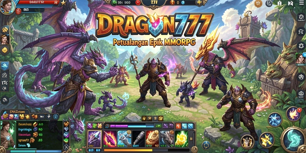 Gameplay DRAGON777 yang mendebarkan dalam dunia MMORPG yang luas.