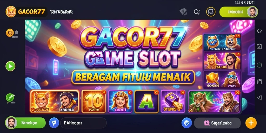 Tampilan interaktif GACOR77 dengan gameplay Slot yang memukau.