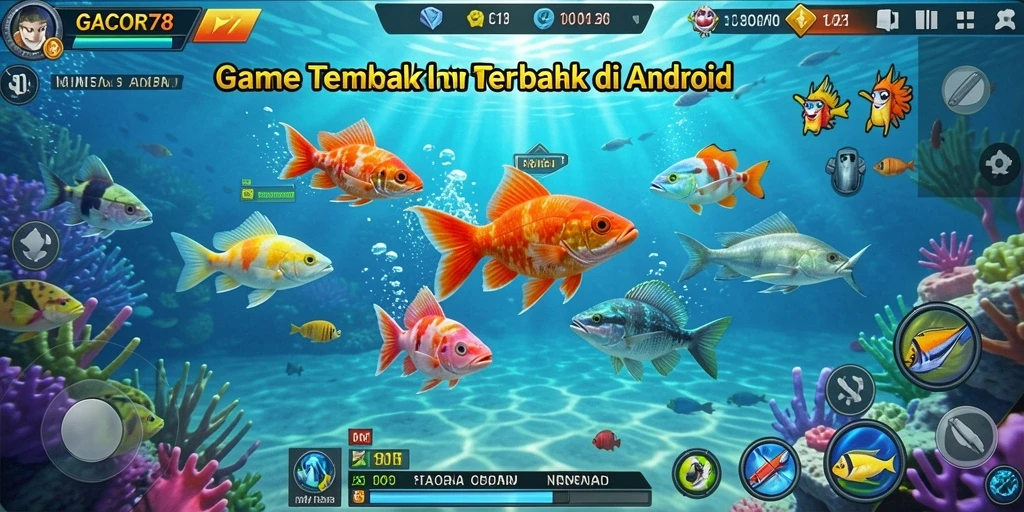 Tampilan gameplay menembak ikan yang seru dalam GACOR78.