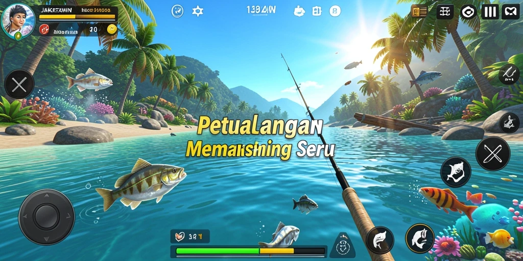 Tangkapan ikan yang spektakuler dalam gameplay JAKARTAWIN.