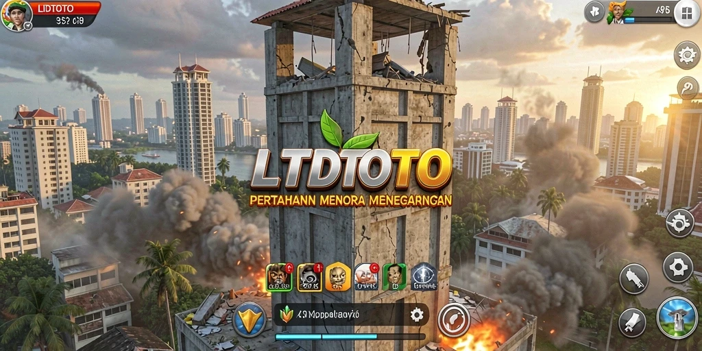 Tampilan seru dari gameplay Tower Defense LTDTOTO yang menantang.