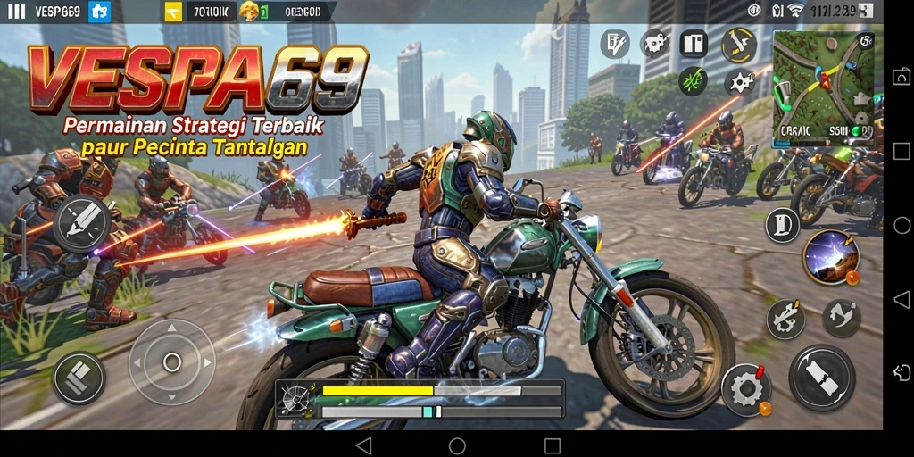 Tampilan gameplay menarik VESPA69 dengan berbagai strategi yang mendebarkan.